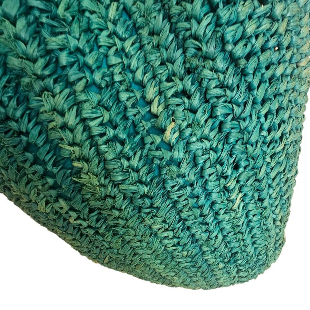 Michael Stars Multicolor Striped Raffia Straw Summer Beach Cottagecore Tote Bag - Picture 6 of 7